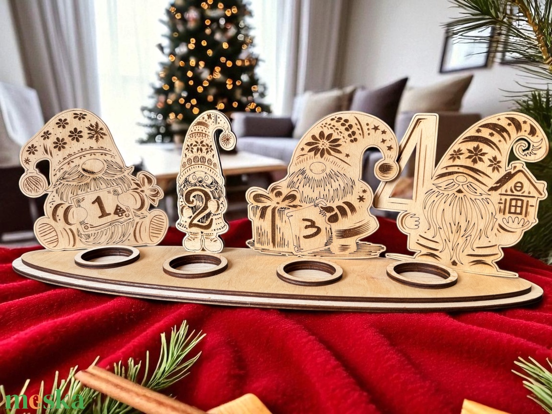 Adventi manós gyertyatartó - karácsony - adventi díszek - adventi naptár - Meska.hu