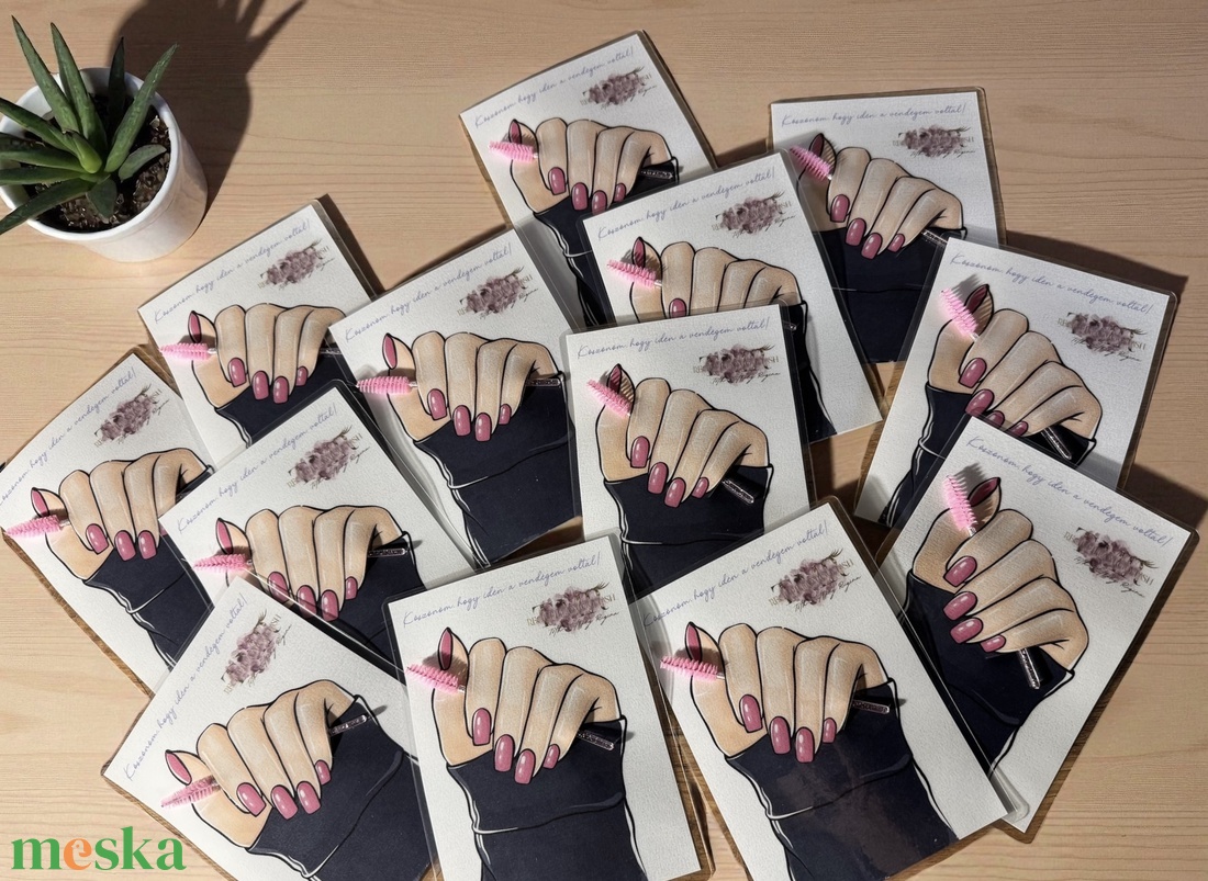 Vendégajándék szempillásoknak - karácsony - karácsonyi ajándékozás - karácsonyi képeslap, üdvözlőlap, ajándékkísérő - Meska.hu