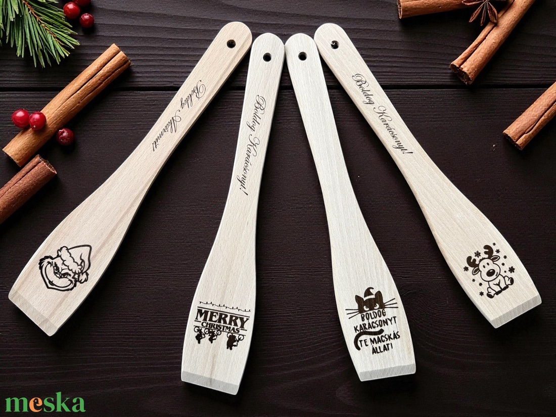 Karácsonyi fakanál - egyedi gravírozással - otthon & életmód - konyhafelszerelés, tálalás - sütés, főzés - fakanál & fakanáltartó - Meska.hu Karácsonyi fakanál - egyedi gravírozással - otthon & életmód - konyhafelszerelés, tálalás - sütés, főzés - fakanál & fakanáltartó - Meska.hu