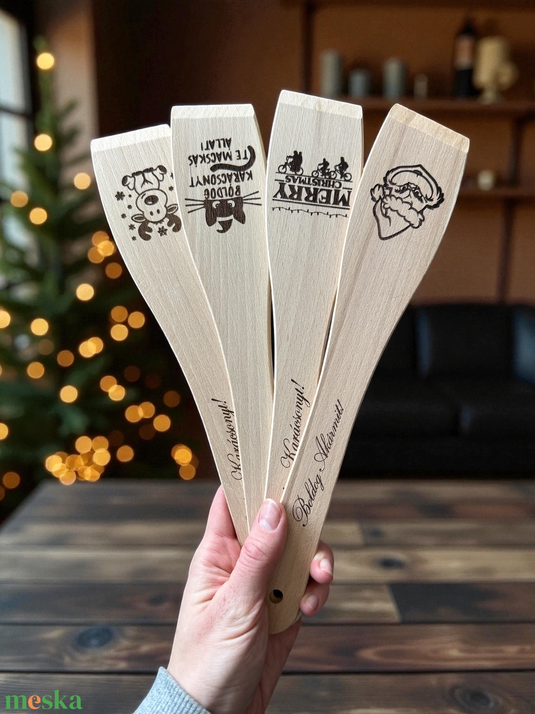 Karácsonyi fakanál - egyedi gravírozással - otthon & életmód - konyhafelszerelés, tálalás - sütés, főzés - fakanál & fakanáltartó - Meska.hu Karácsonyi fakanál - egyedi gravírozással - otthon & életmód - konyhafelszerelés, tálalás - sütés, főzés - fakanál & fakanáltartó - Meska.hu