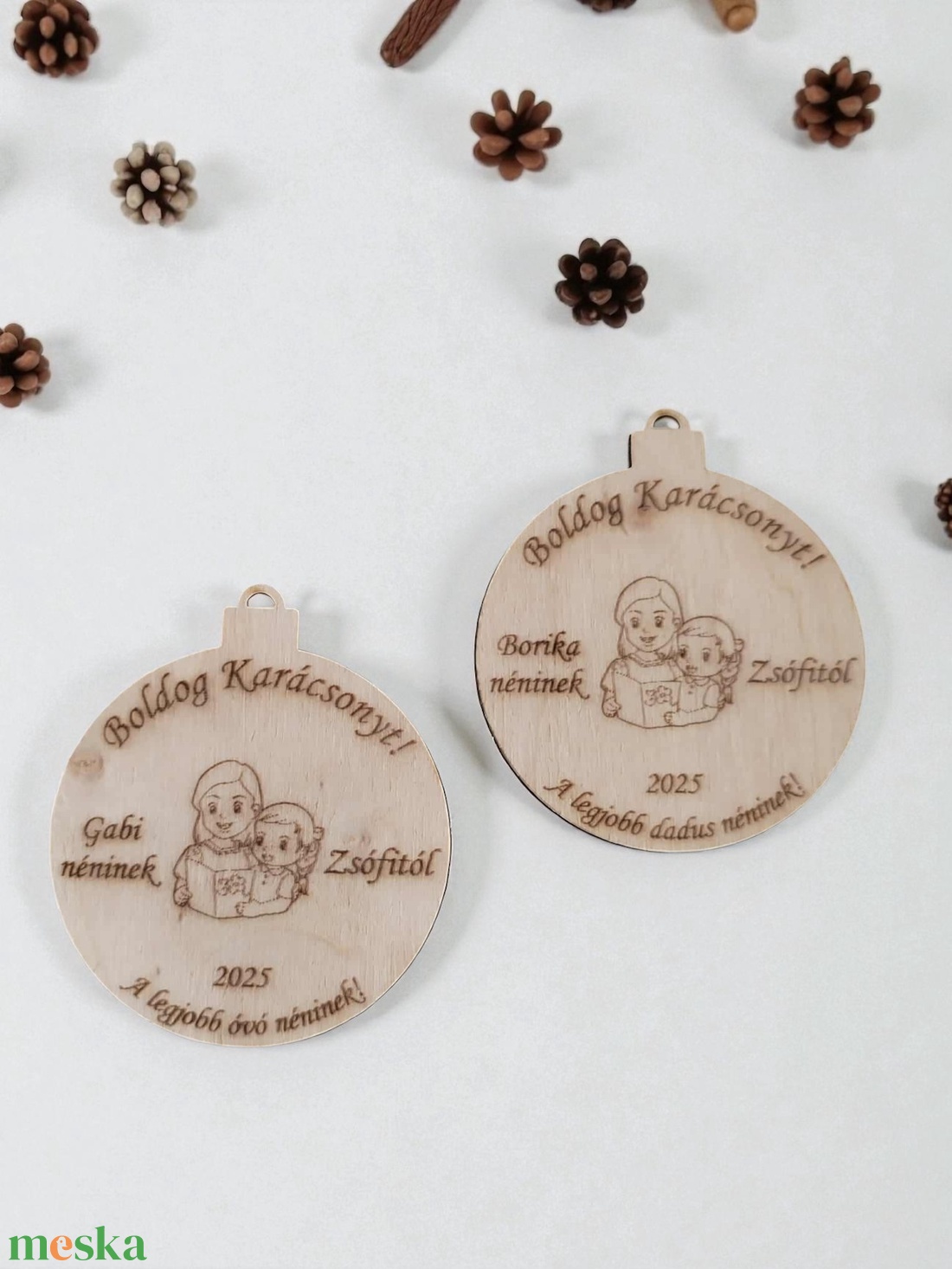 Karácsonyfadísz óvó néniknek, dadusoknak - karácsony - karácsonyi lakásdekoráció - karácsonyfadíszek - Meska.hu