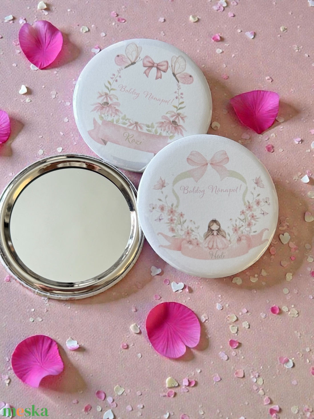 Nőnapi zsebtükör - otthon & életmód - dekoráció - tükör - Meska.hu