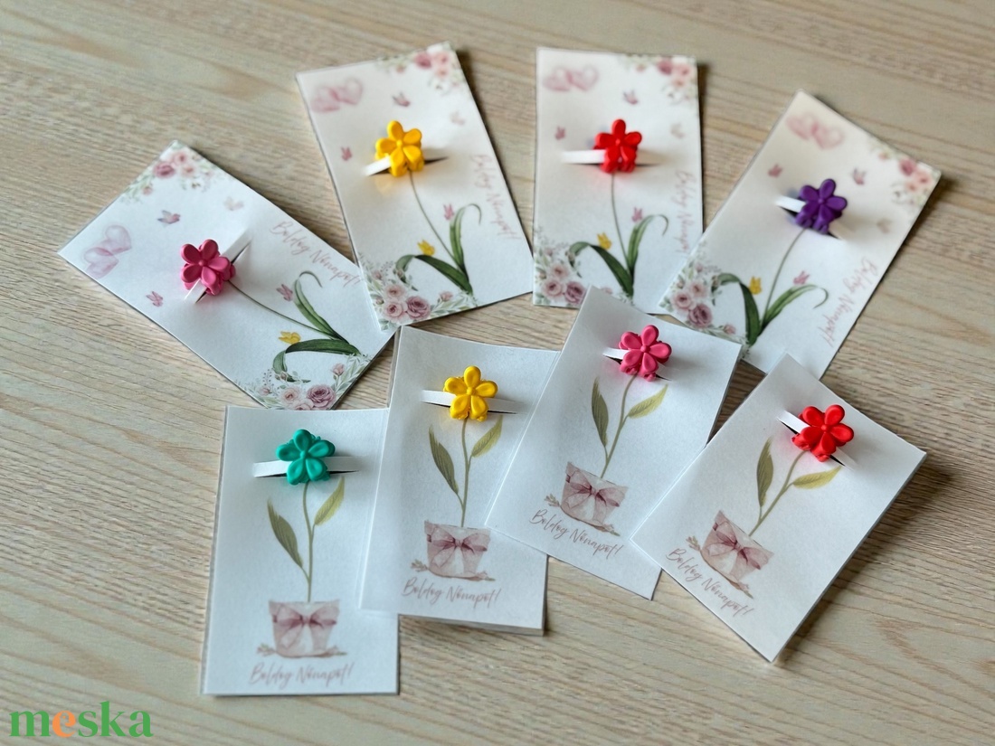 Nőnapi mini hajcsat ajándék - esküvő - hajdísz - hajtű - Meska.hu