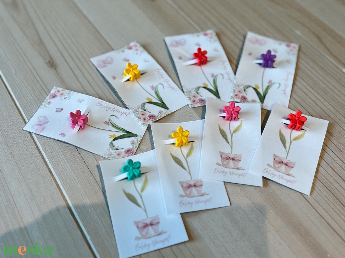 Nőnapi mini hajcsat ajándék - esküvő - hajdísz - hajtű - Meska.hu