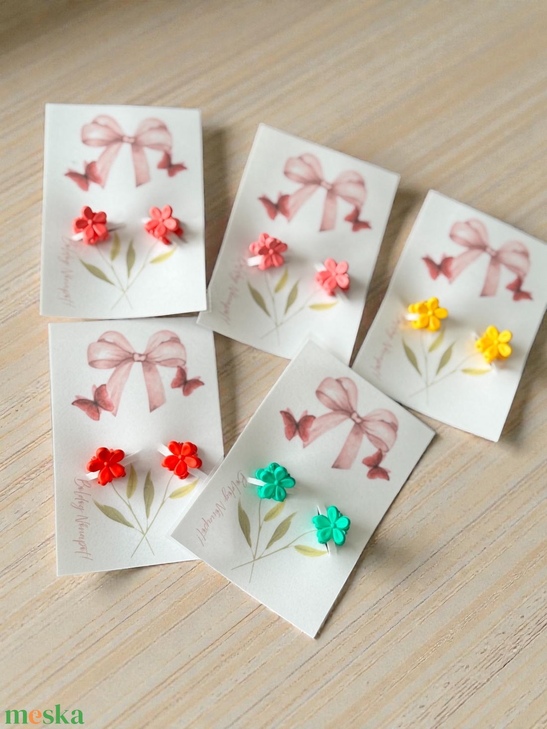 Nőnapi dupla mini hajcsat ajándék - esküvő - hajdísz - hajtű - Meska.hu