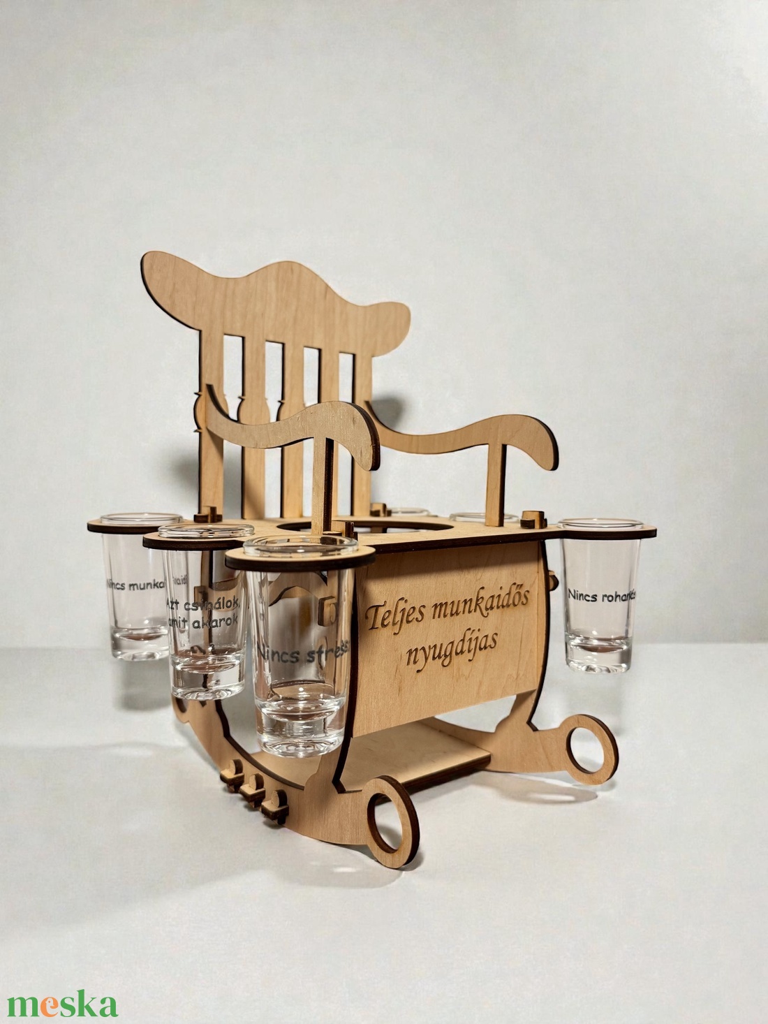 Italos hintaszék - nyugdíjazási ajándék - otthon & életmód - konyhafelszerelés, tálalás - tálalás - pálinkás poharak, szettek - Meska.hu