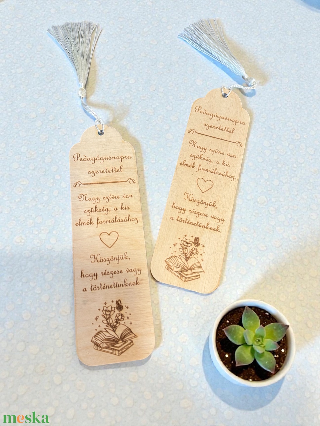 Pedagógusnap könyvjelzők - egyedi felirattal - könyv & zene - könyvjelző - Meska.hu
