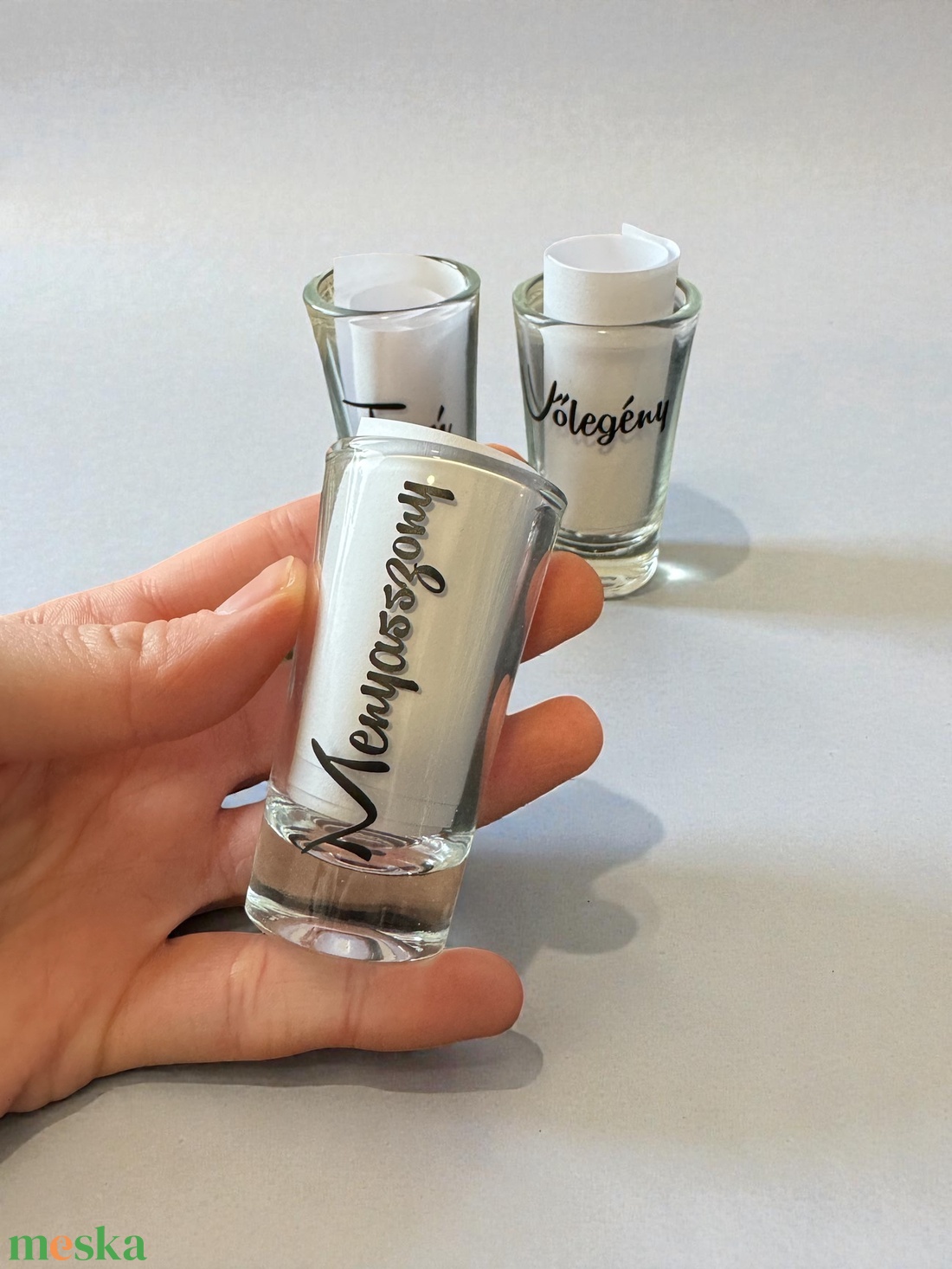 Matricák, matricázott felespohár, esküvői köszönőajándék - esküvő - emlék & ajándék - köszönőajándék - Meska.hu