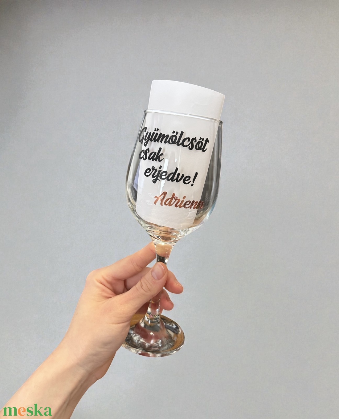 Egyedi feliratos borospohár - otthon & életmód - konyhafelszerelés, tálalás - tálalás - boros poharak, szettek - Meska.hu