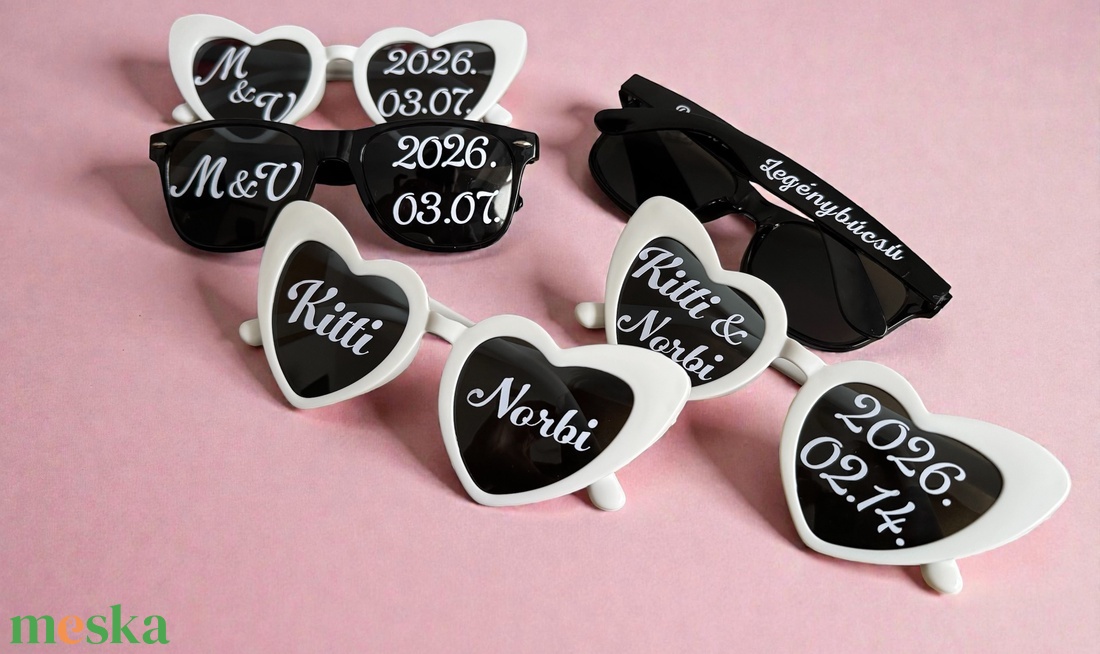 Esküvői szemüveg - esküvő - dekoráció - helyszíni dekor - Meska.hu