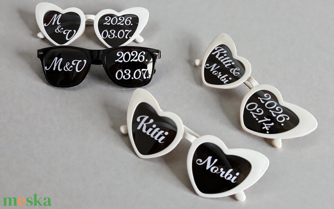 Esküvői szemüveg - esküvő - dekoráció - helyszíni dekor - Meska.hu