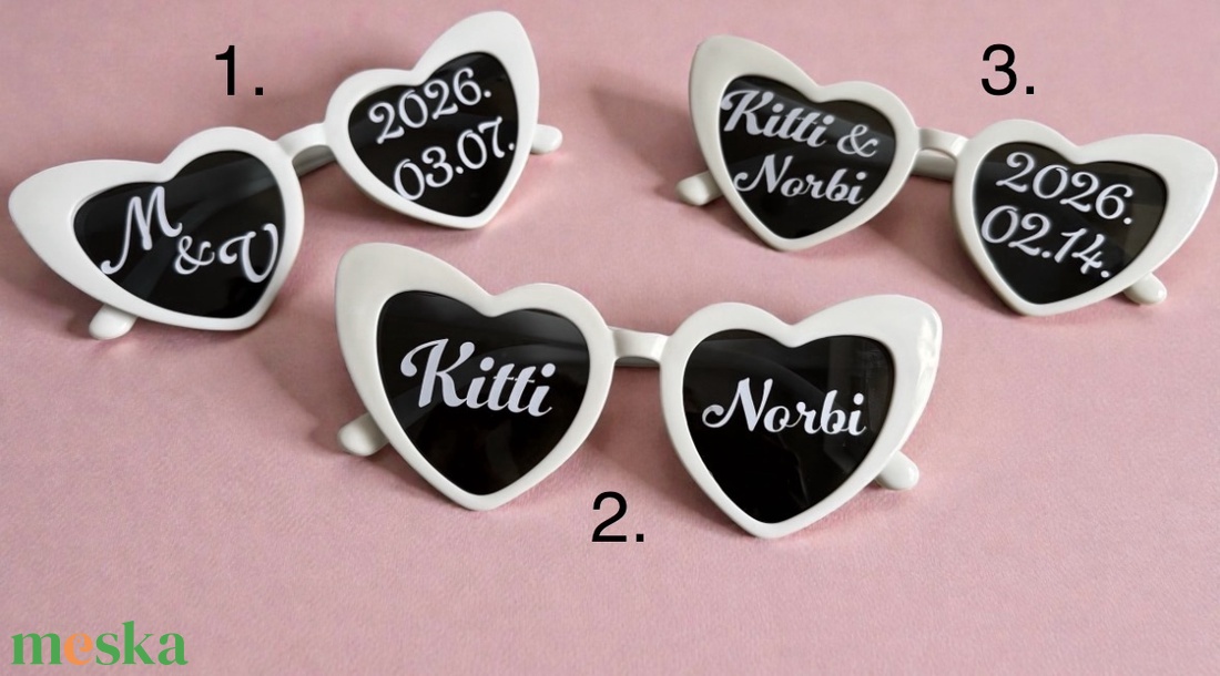 Esküvői szemüveg - esküvő - dekoráció - helyszíni dekor - Meska.hu