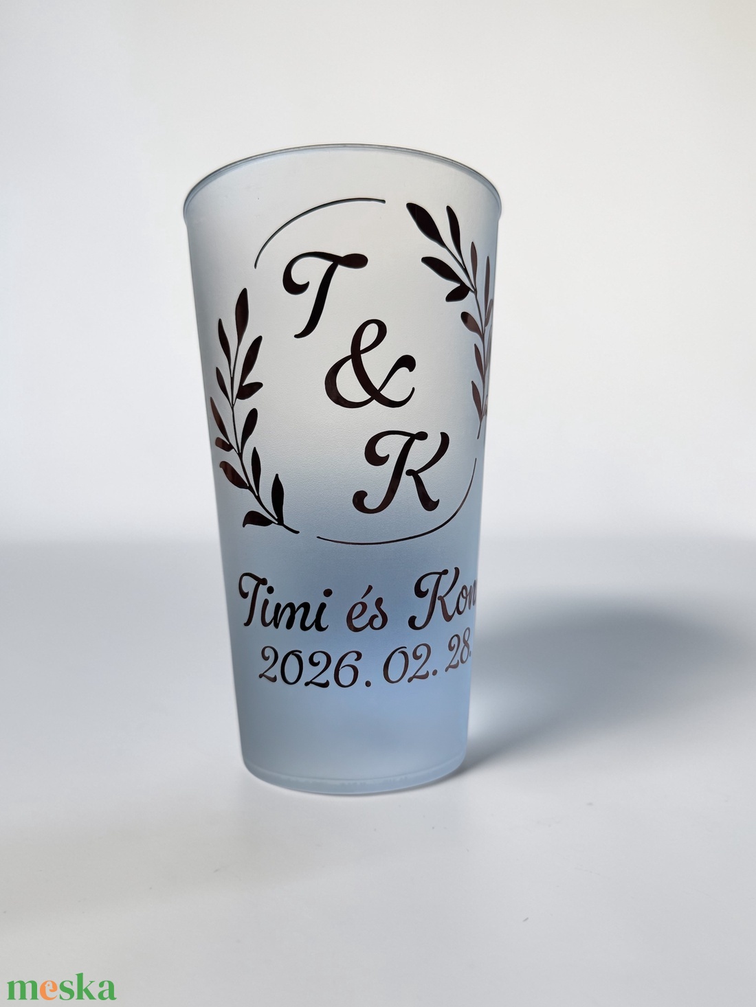 Esküvői köszönőajándék repohár - mintával, vendégnévvel - esküvő - emlék & ajándék - köszönőajándék - Meska.hu