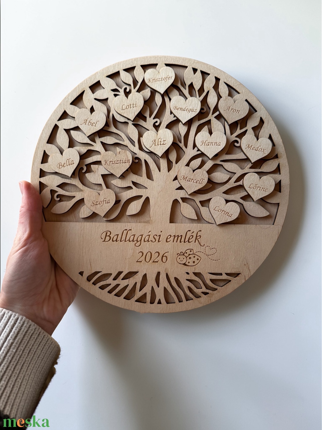 Életfa ballagási ajándék - nevekkel, egyedi felirattal - otthon & életmód - dekoráció - asztal és polc dekoráció - asztaldísz - Meska.hu