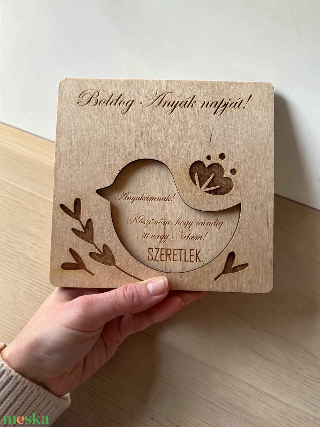 Anyák napi ajándék - egyedi szöveggel, gravírozással - otthon & életmód - dekoráció - asztal és polc dekoráció - asztaldísz - Meska.hu