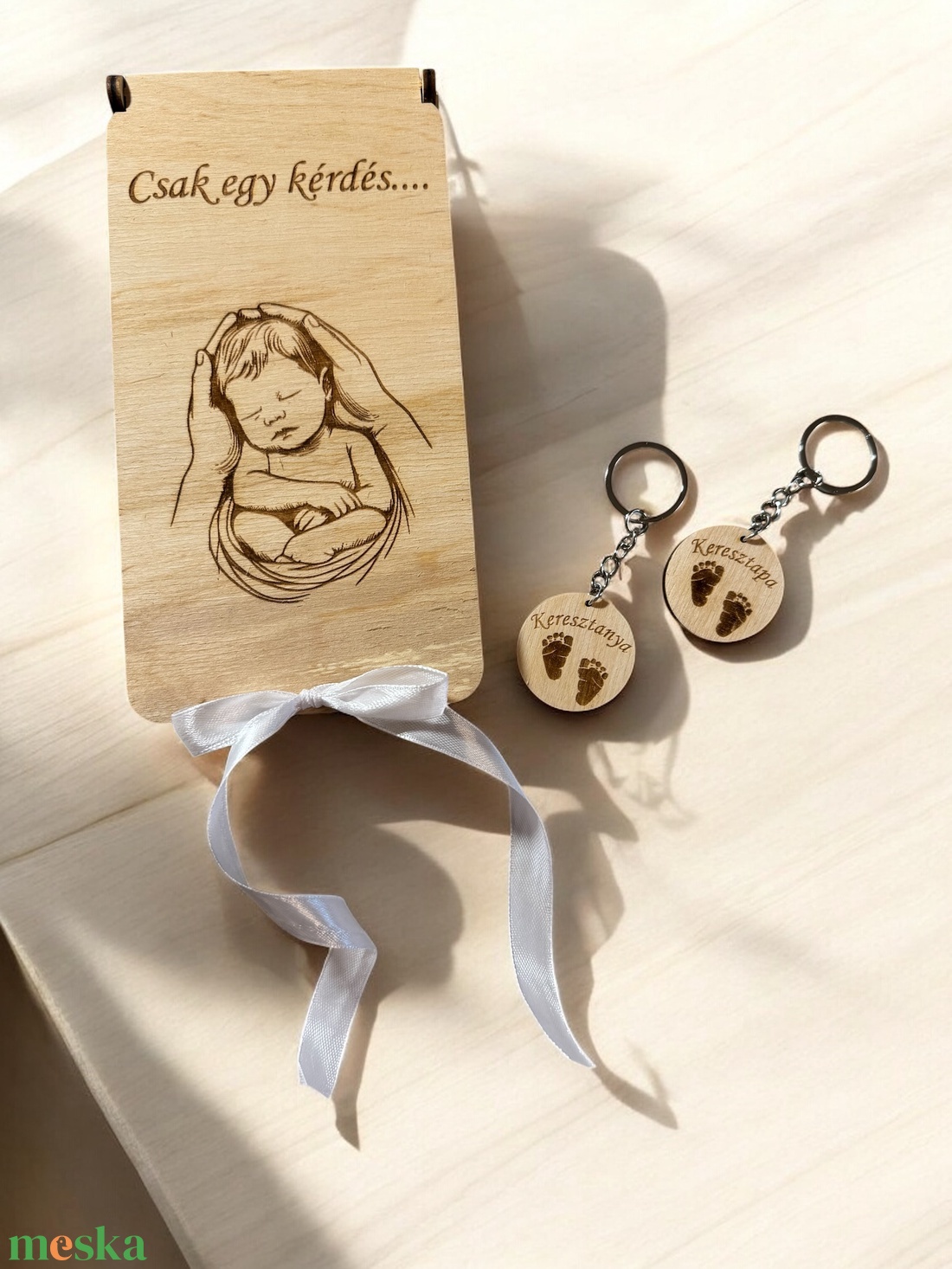 Keresztszülő felkérő - baba - mama - keresztelő kellékek - keresztelőajándékok - Meska.hu