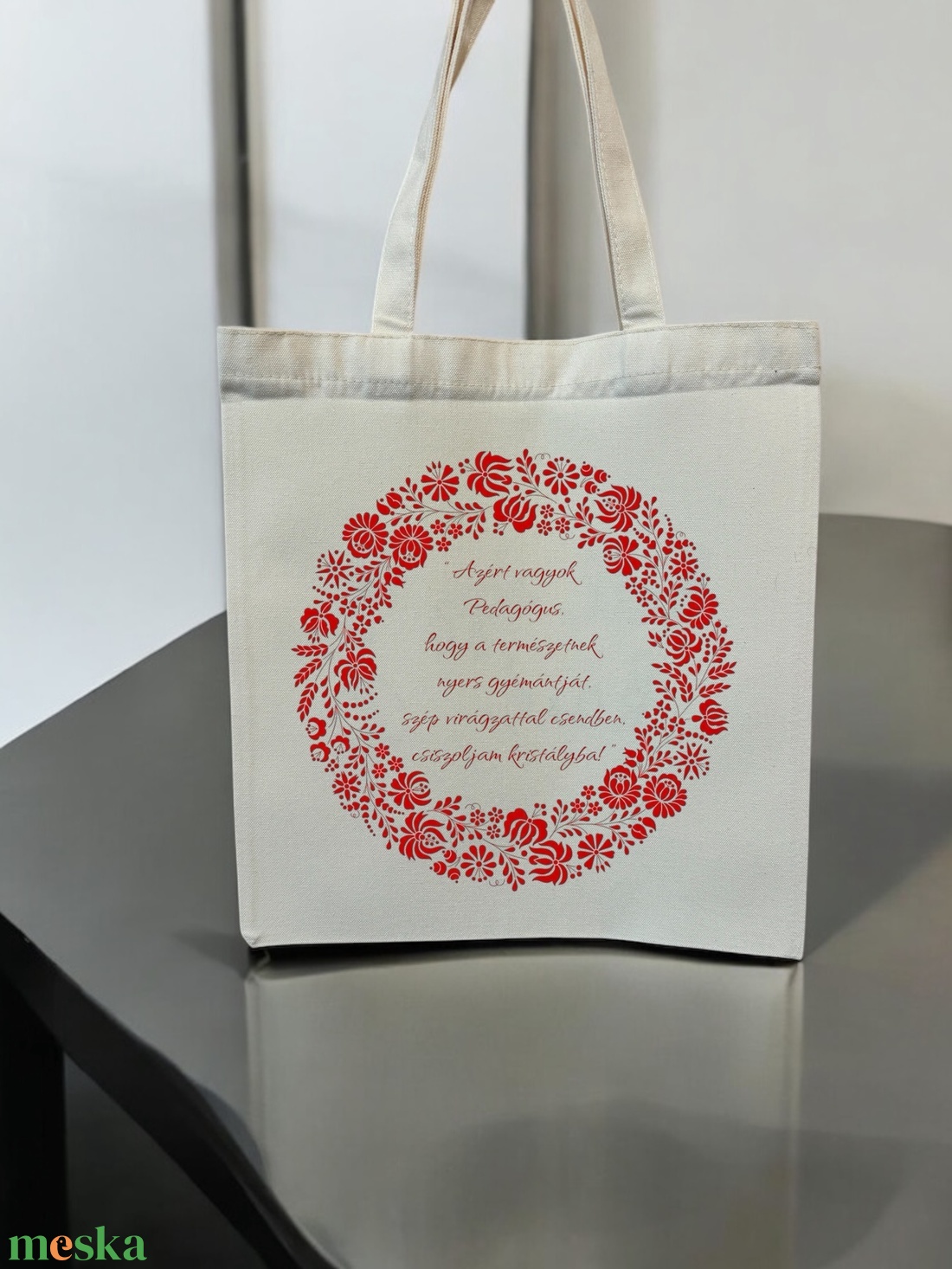 Pedagógusnap vászontáska - táska & tok - bevásárlás & shopper táska - shopper, textiltáska, szatyor - Meska.hu