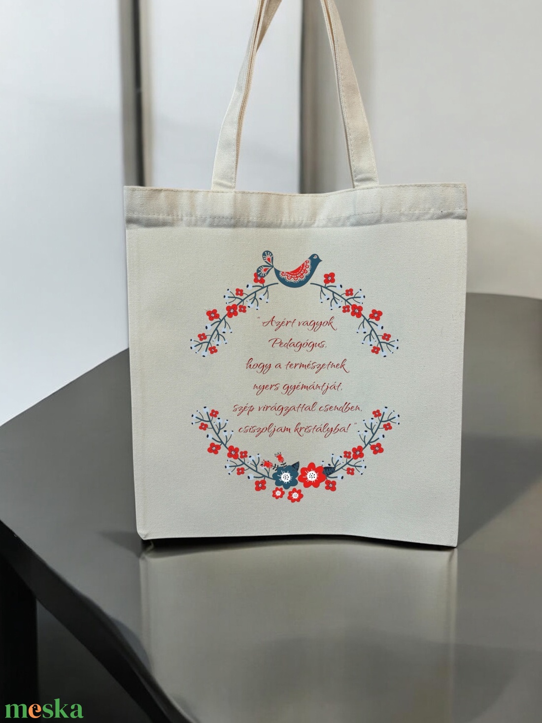 Pedagógusnap vászontáska - táska & tok - bevásárlás & shopper táska - shopper, textiltáska, szatyor - Meska.hu