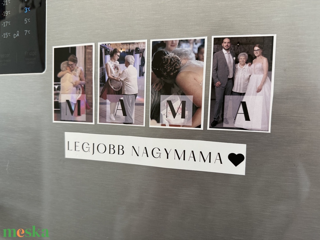 Anyák napja hűtőmágnes - Egyedi fényképes, szöveges - otthon & életmód - konyhafelszerelés, tálalás - konyhai dekoráció - hűtőmágnes - Meska.hu