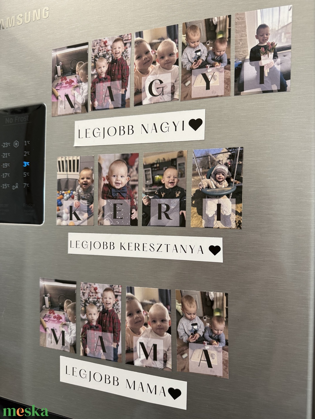 Anyák napja hűtőmágnes - Egyedi fényképes, szöveges - otthon & életmód - konyhafelszerelés, tálalás - konyhai dekoráció - hűtőmágnes - Meska.hu