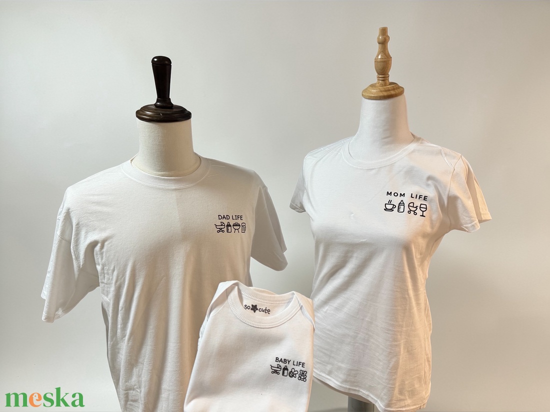 Családi póló szett - ruha & divat - női ruha - póló, felső - Meska.hu