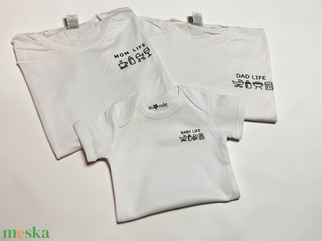 Családi póló szett - ruha & divat - női ruha - póló, felső - Meska.hu