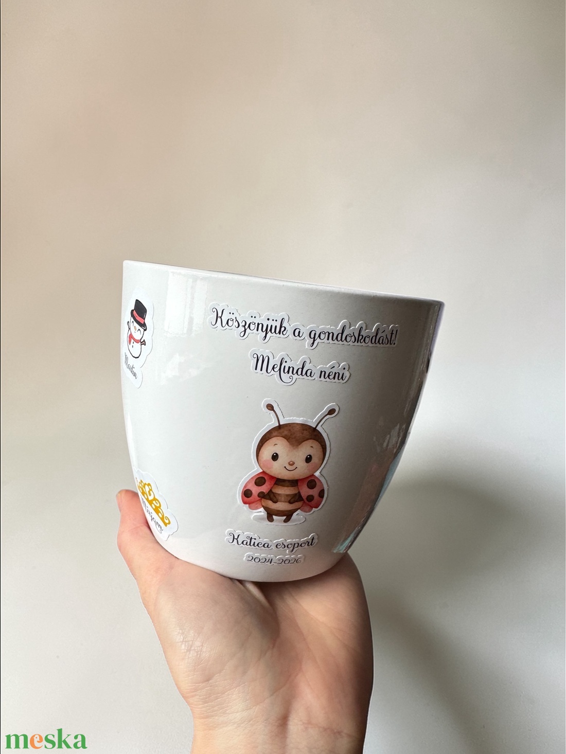 Ballagási kaspó - nevekkel, jelekkel - otthon & életmód - virágdekoráció - virágtartó - kaspó - Meska.hu