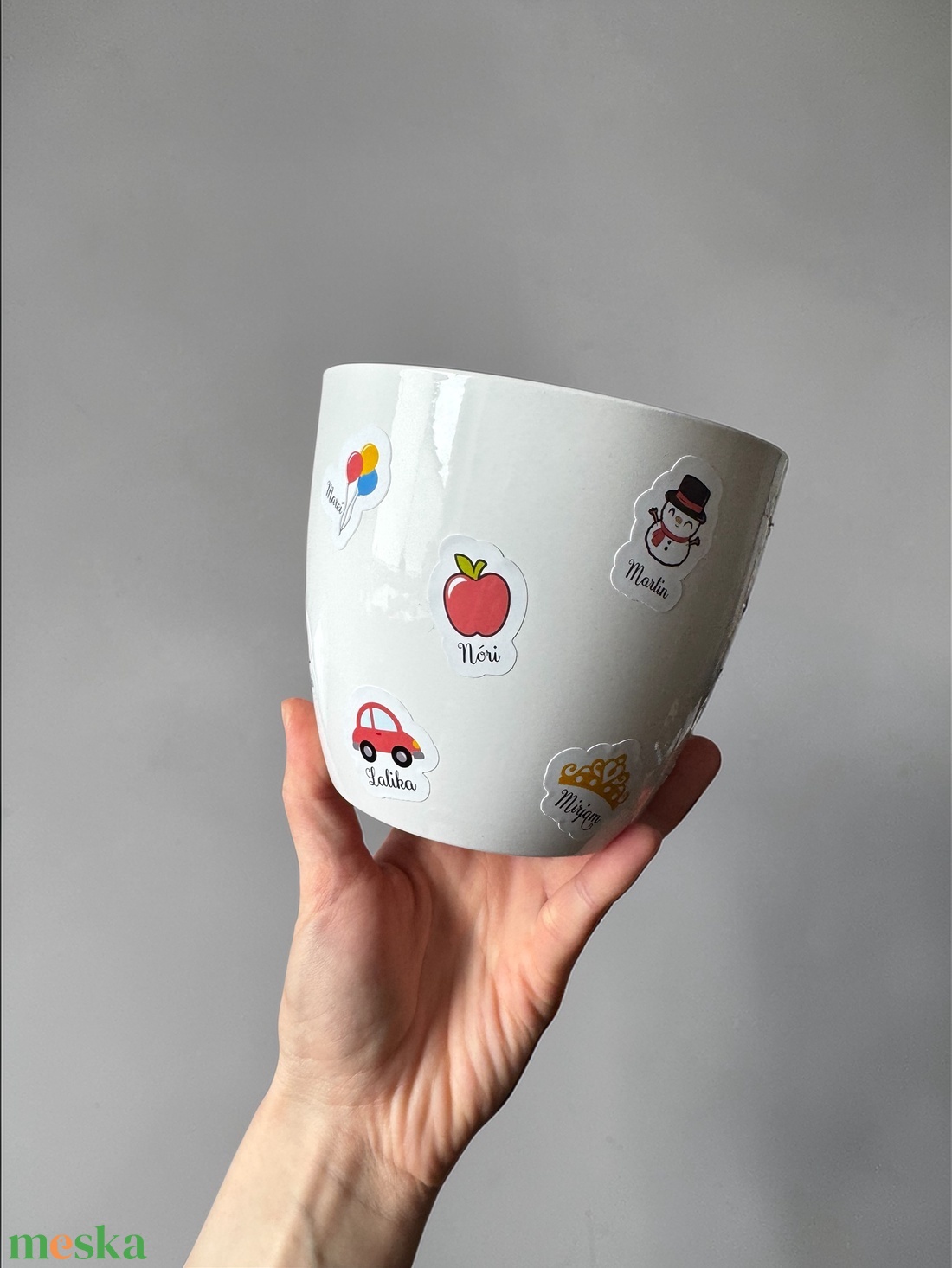 Ballagási kaspó - nevekkel, jelekkel - otthon & életmód - virágdekoráció - virágtartó - kaspó - Meska.hu