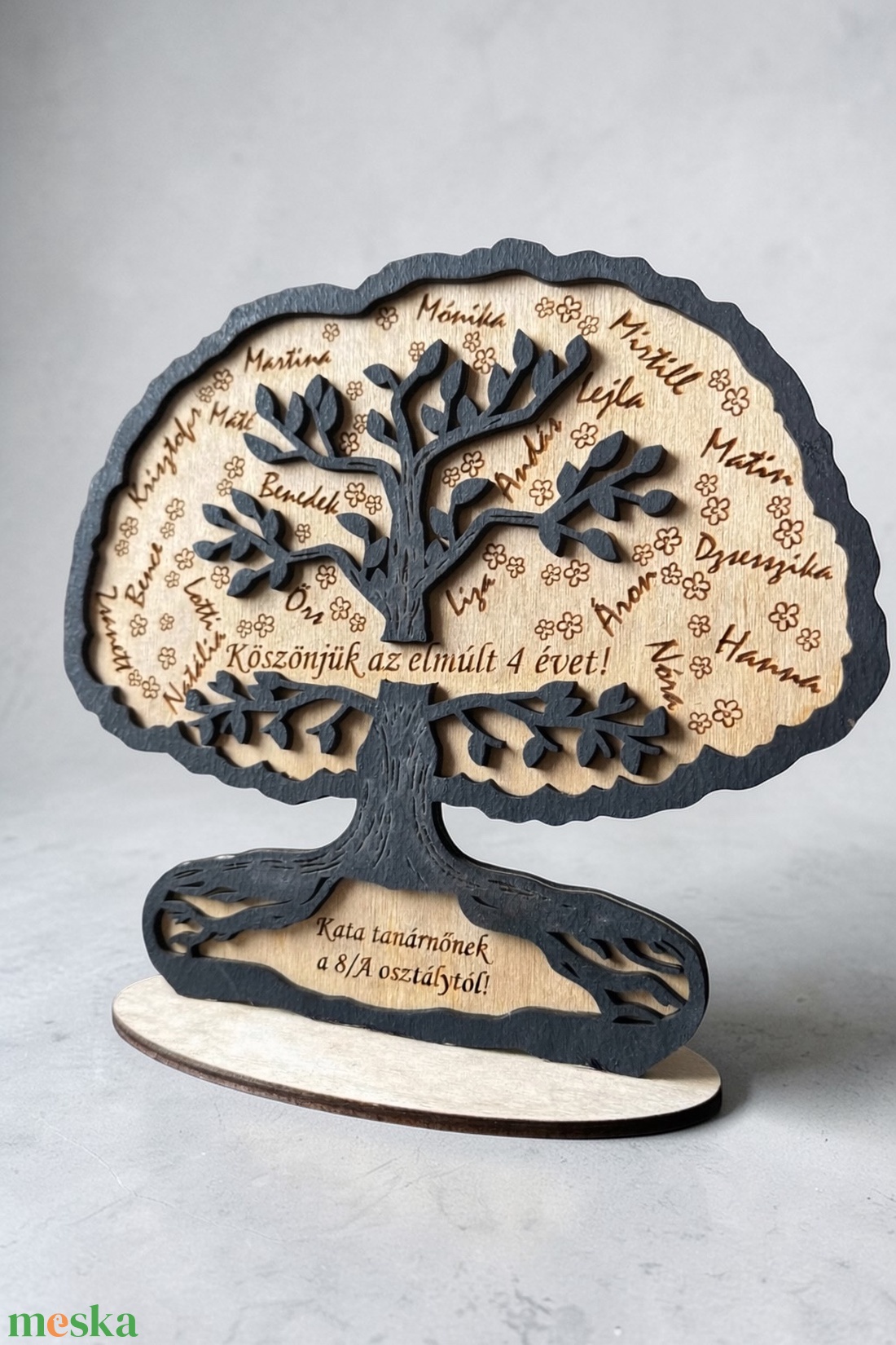 Életfa ballagási ajándék - névsorral, egyedi felirattal - esküvő - dekoráció - asztaldísz - Meska.hu