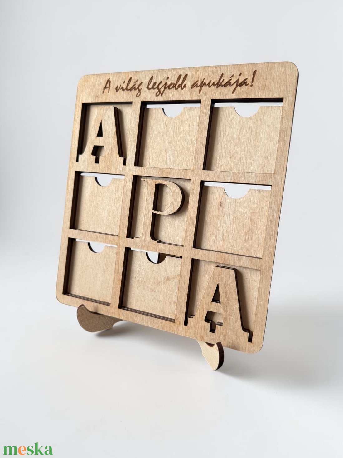 Apák napi képkeret - egyedi gravírozással, fotóelőhívással - kellékek & szerszámok - hobby fa alapanyag - képkeret - Meska.hu