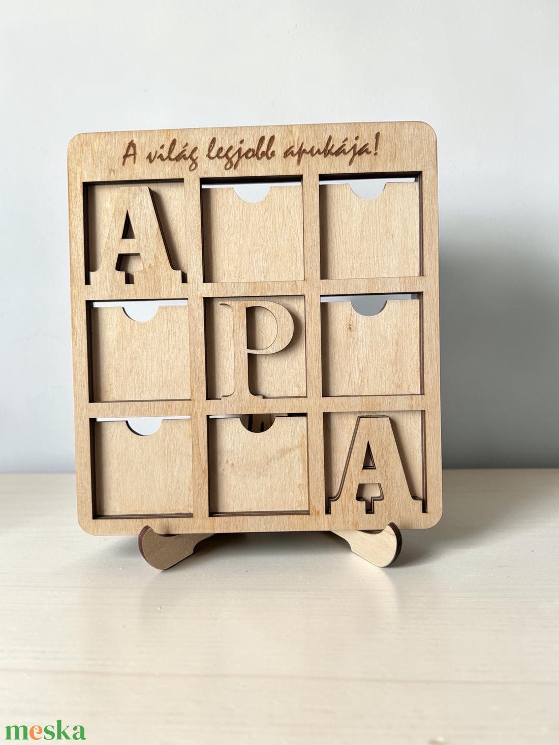 Apák napi képkeret - egyedi gravírozással, fotóelőhívással - kellékek & szerszámok - hobby fa alapanyag - képkeret - Meska.hu