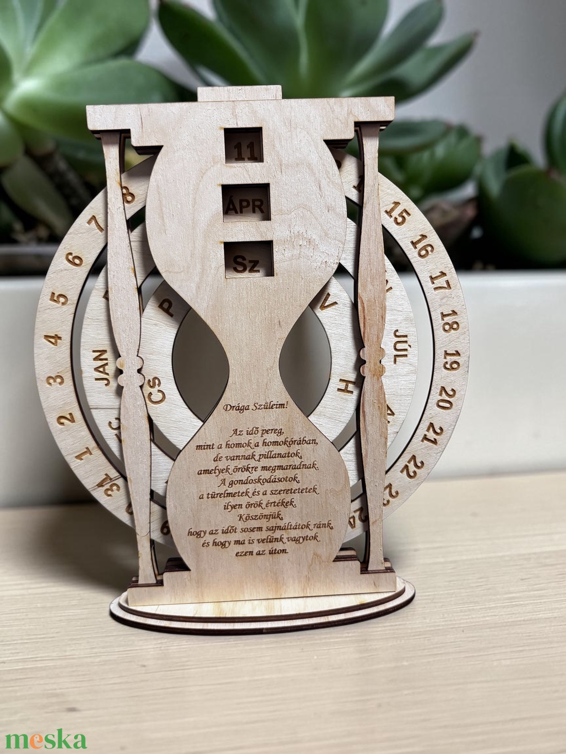 Esküvői szülőköszöntő homokóra öröknaptár - esküvő - emlék & ajándék - szülőköszöntő ajándék - Meska.hu