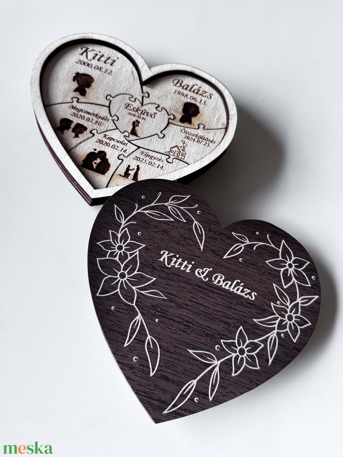 Esküvői puzzle ceremónia - esküvő - emlék & ajándék - nászajándék - ceremónia szett - Meska.hu