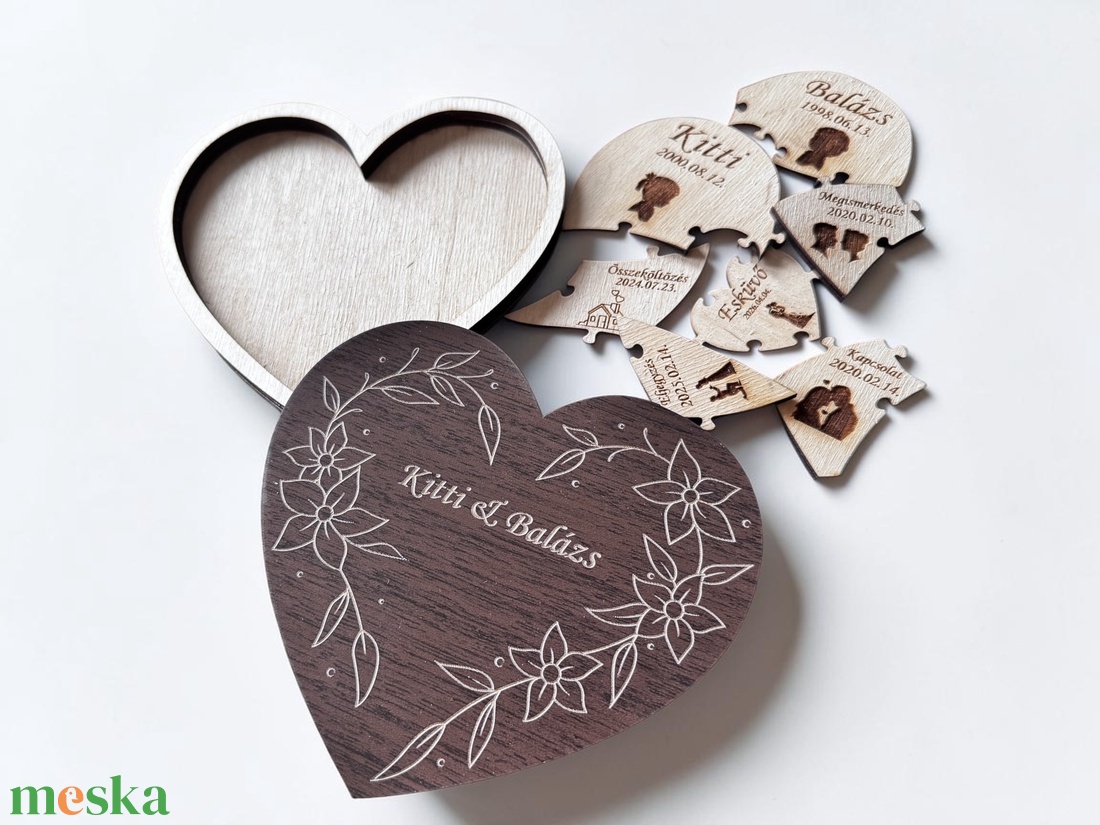 Esküvői puzzle ceremónia - esküvő - emlék & ajándék - nászajándék - ceremónia szett - Meska.hu