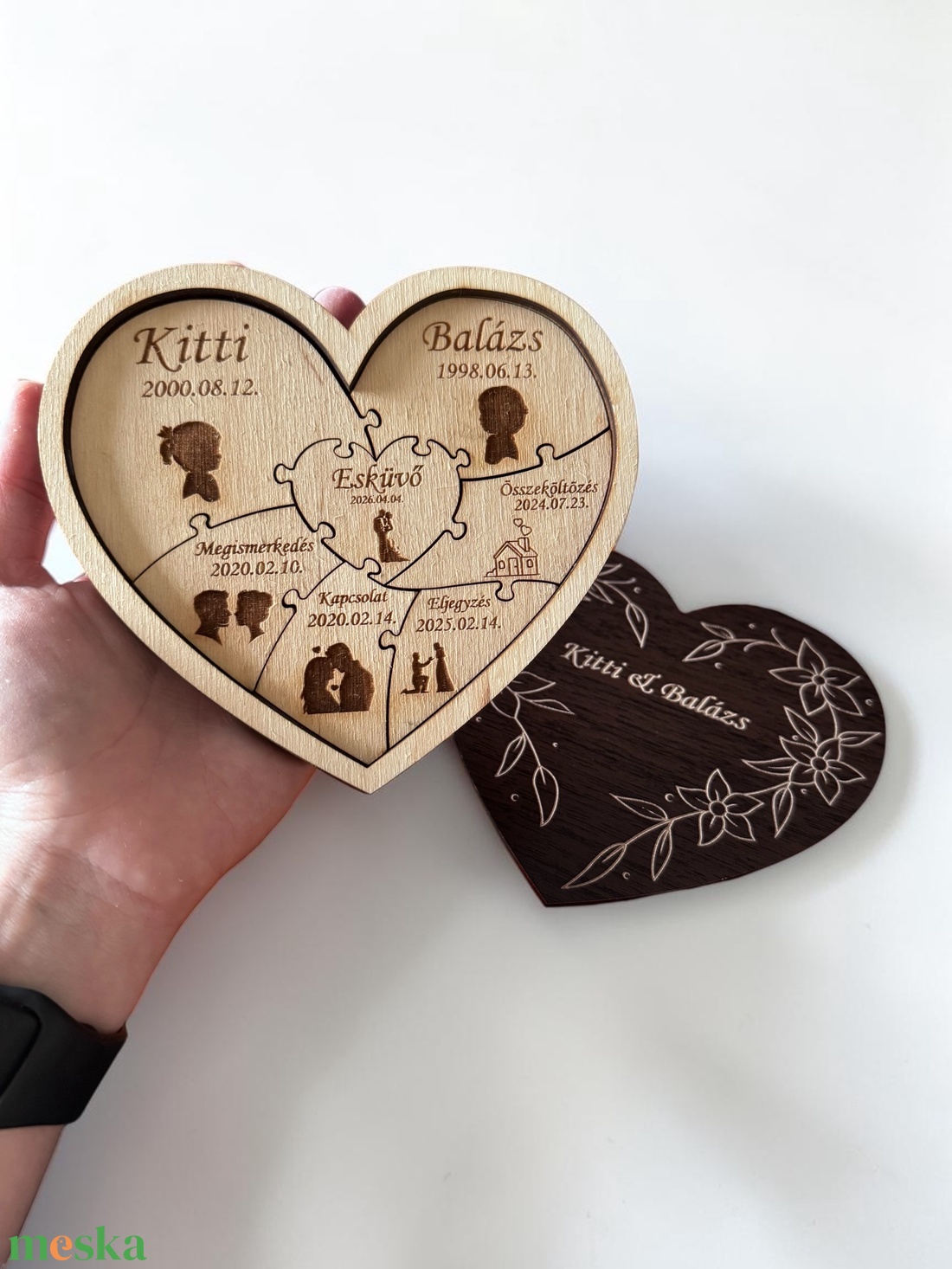 Esküvői puzzle ceremónia - esküvő - emlék & ajándék - nászajándék - ceremónia szett - Meska.hu