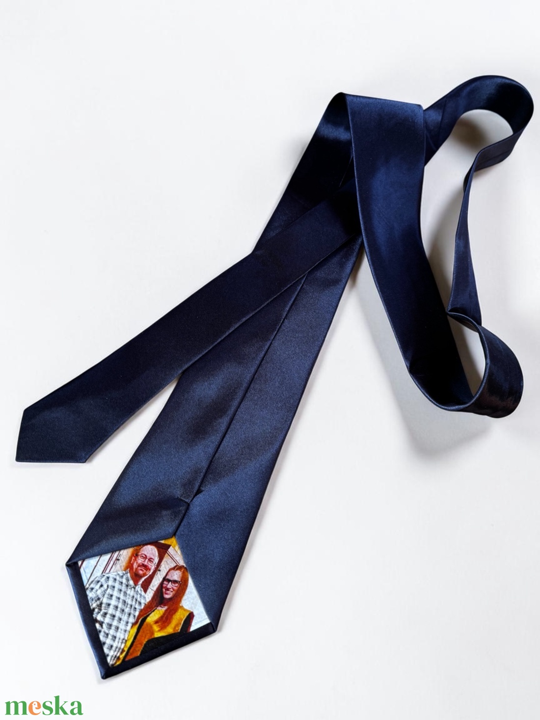 Szülőköszöntő nyakkendő - fényképpel, felirattal - esküvő - emlék & ajándék - szülőköszöntő ajándék - Meska.hu