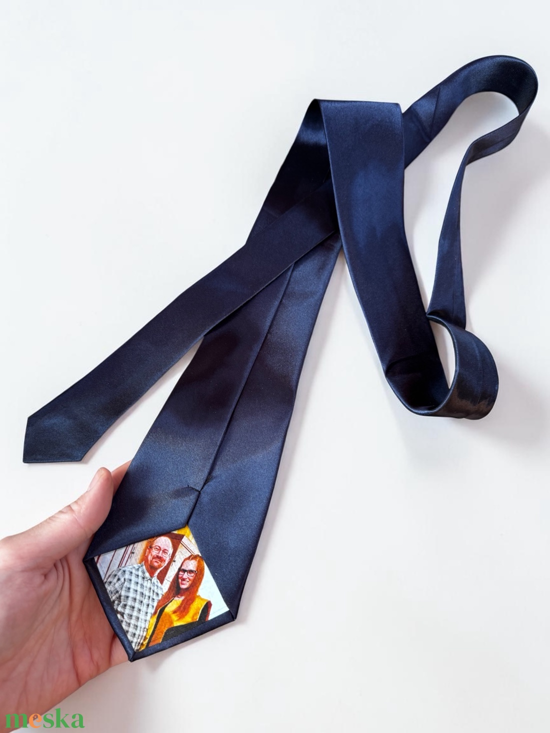 Szülőköszöntő nyakkendő - fényképpel, felirattal - esküvő - emlék & ajándék - szülőköszöntő ajándék - Meska.hu