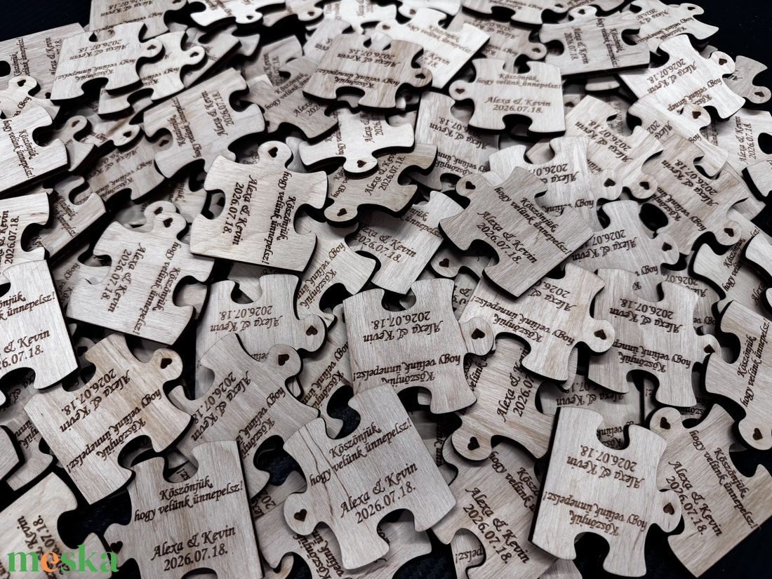 Köszönőajándék - puzzle darab - esküvő - emlék & ajándék - köszönőajándék - Meska.hu