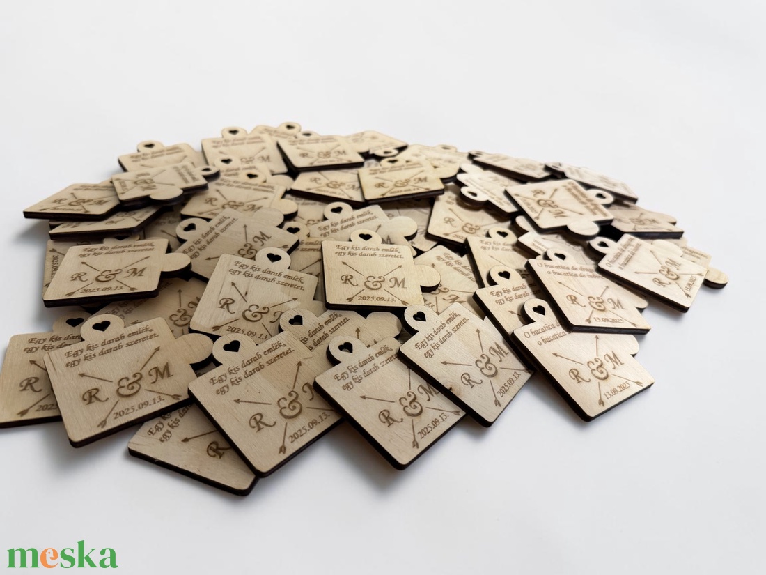 Köszönőajándék - puzzle darab - esküvő - emlék & ajándék - köszönőajándék - Meska.hu