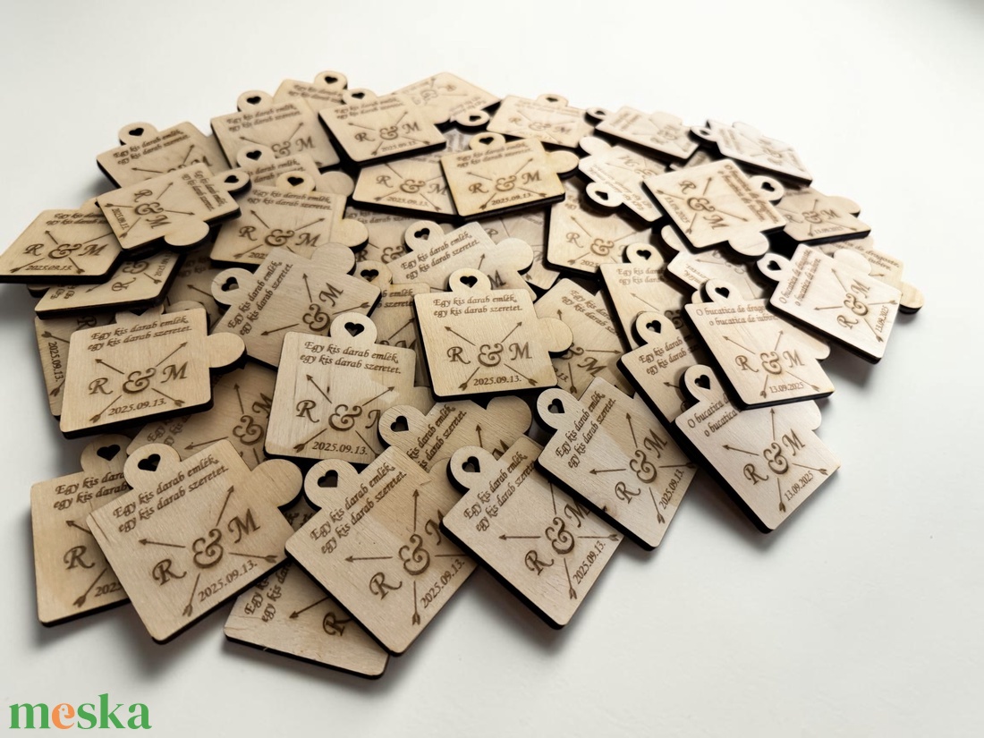 Köszönőajándék - puzzle darab - esküvő - emlék & ajándék - köszönőajándék - Meska.hu