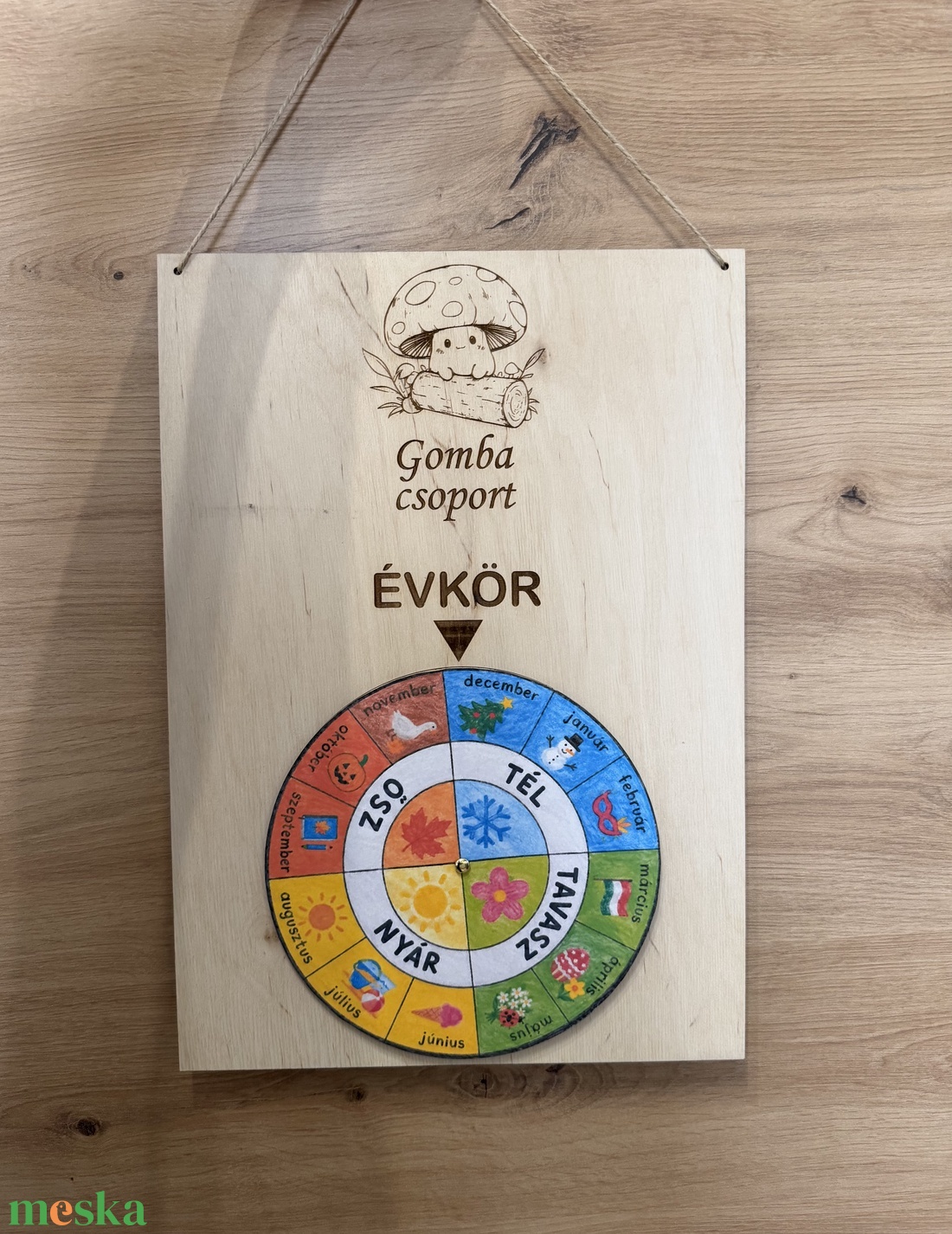 Évkör tábla - otthon & életmód - dekoráció - fali és függő dekoráció - falinaptár & öröknaptár - Meska.hu