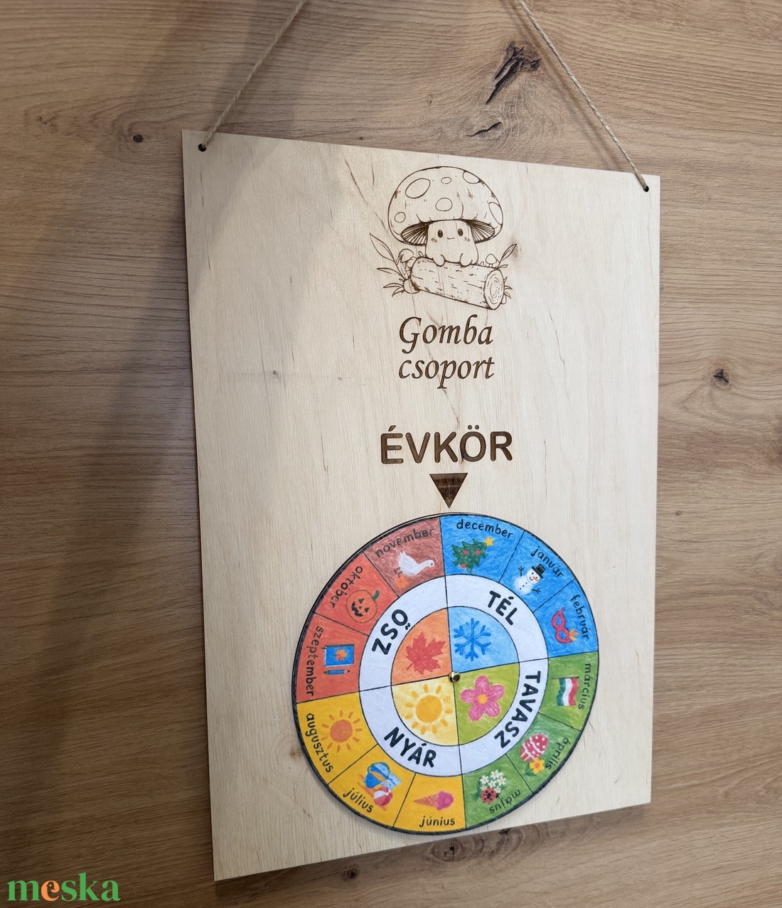 Évkör tábla - otthon & életmód - dekoráció - fali és függő dekoráció - falinaptár & öröknaptár - Meska.hu