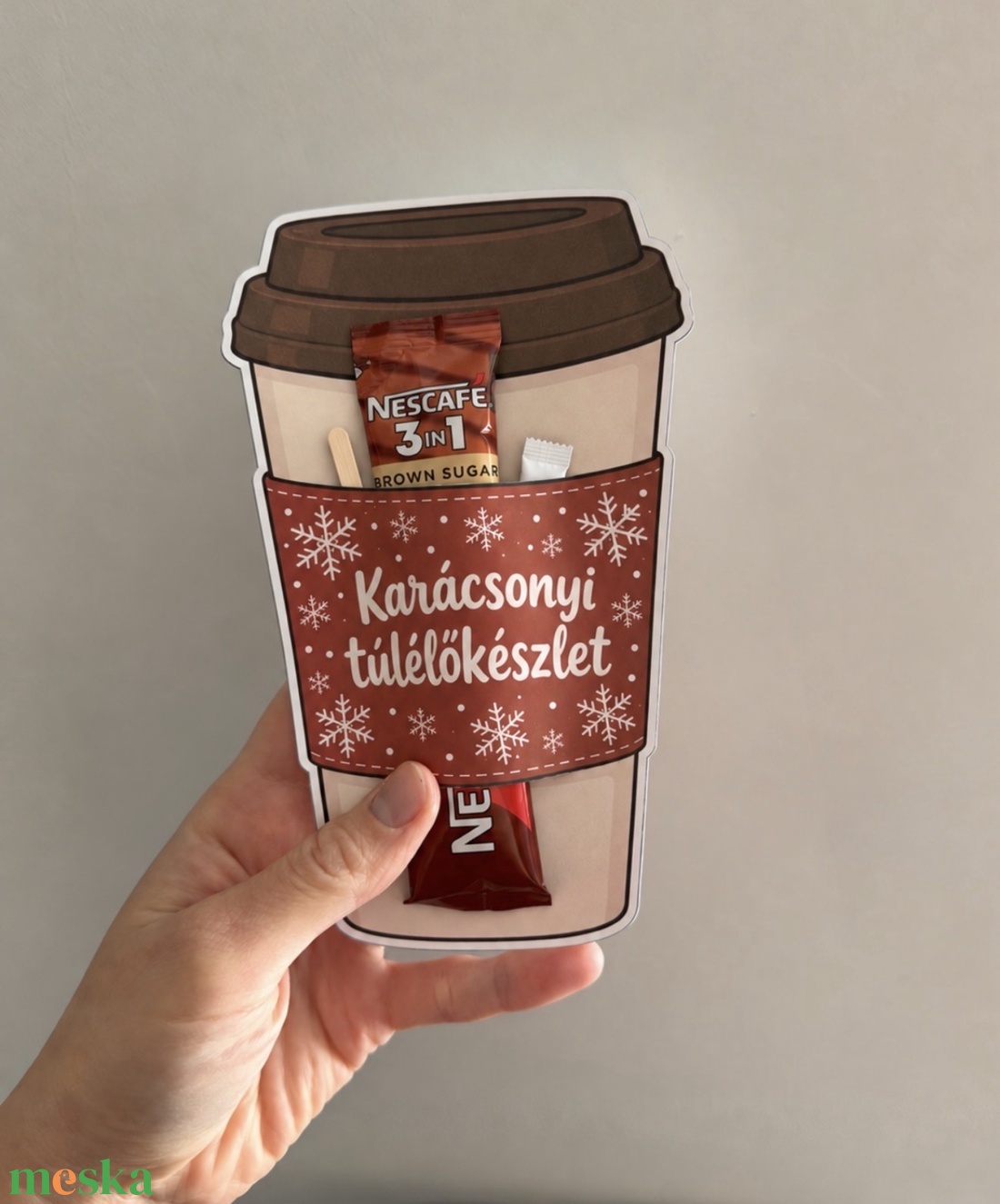 Karácsonyi túlélőkészlet kávéval - karácsony - karácsonyi lakásdekoráció - karácsonyi lakásdíszek - Meska.hu