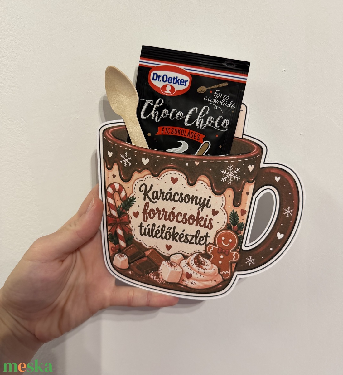 Forró csoki túlélőkészlet - apró ajándék - karácsony - karácsonyi lakásdekoráció - karácsonyi lakásdíszek - Meska.hu