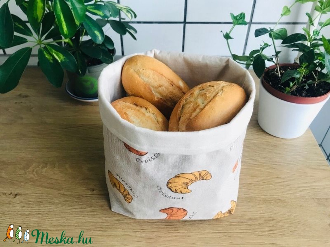 Textil tároló kosár - Croissant  - otthon & életmód - tárolás & rendszerezés - tárolókosár - Meska.hu