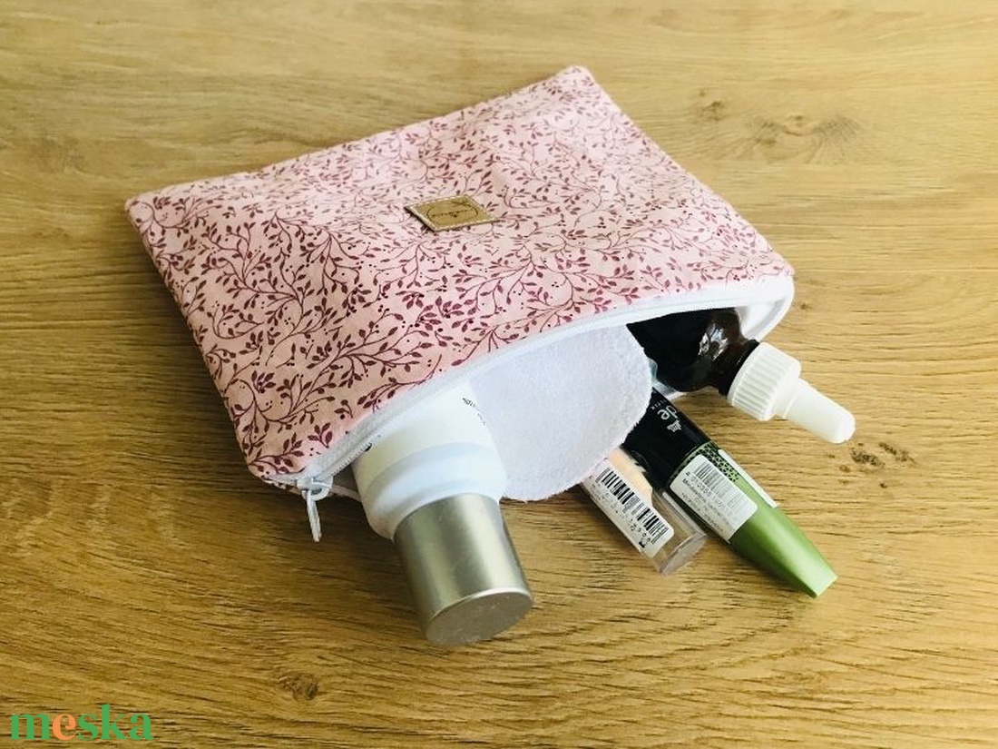 Cipzáros újratasak, neszeszer - mályvás - táska & tok - neszesszer - Meska.hu