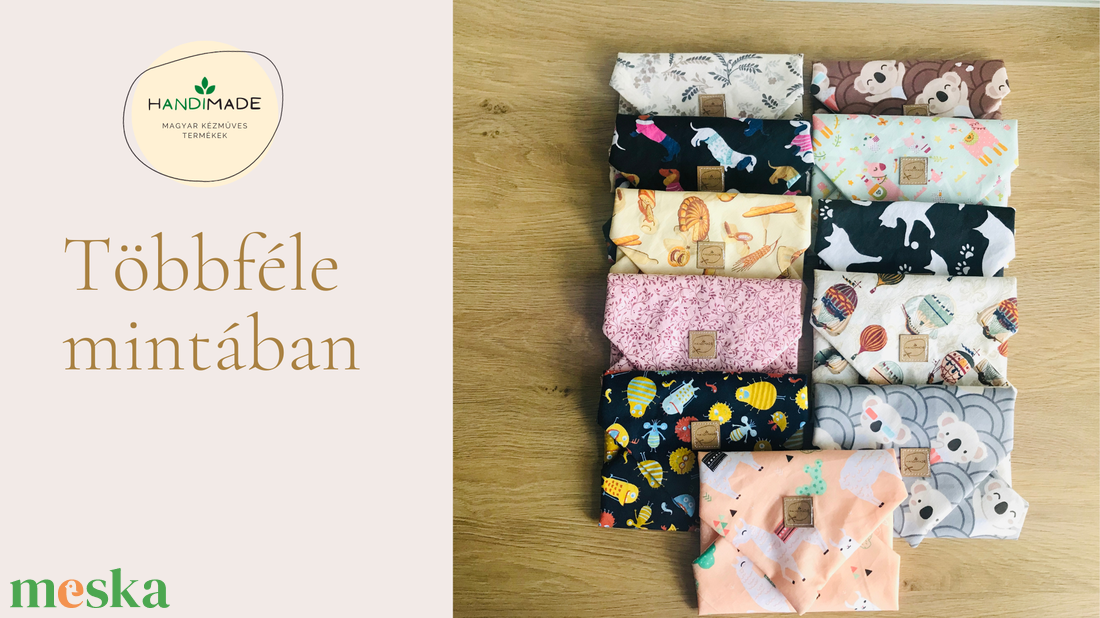 Élelmiszerbiztos újraszalvéta - léghajós - táska & tok - uzsonna- & ebéd tartó - szendvics csomagoló - Meska.hu