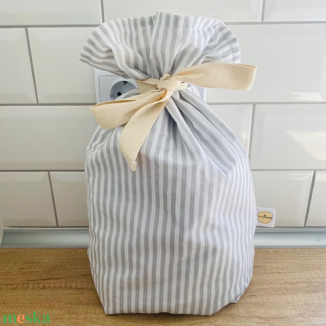 Frissentartó élelmiszerbiztos kenyeres zsák - csíkos - táska & tok - bevásárlás & shopper táska - kenyeres zsák - Meska.hu