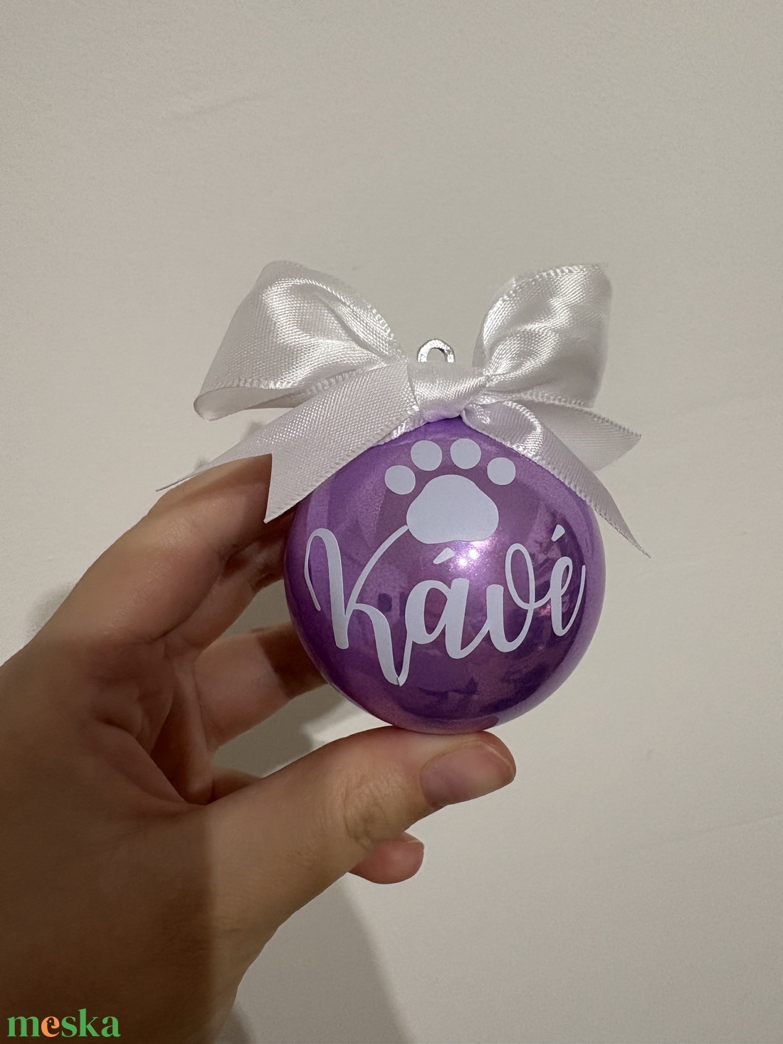 Névre szóló gömb - karácsony - karácsonyi lakásdekoráció - karácsonyfadíszek - Meska.hu