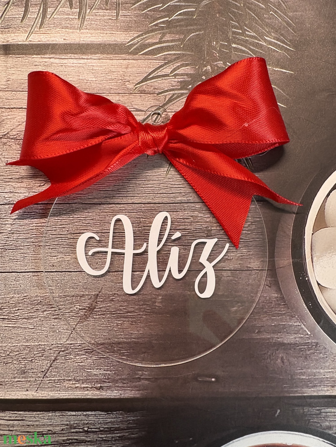 Névre szóló plexi dísz - karácsony - karácsonyi lakásdekoráció - karácsonyfadíszek - Meska.hu